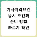 기사자격요건 응시 조건과 준비 방법 빠르게 확인