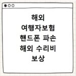 해외 여행자보험 핸드폰 파손 해외 수리비 보상 절차 완벽 가이드