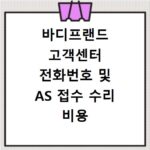 바디프랜드 고객센터 전화번호 및 AS 접수 수리 비용 홈페이지 바로가기