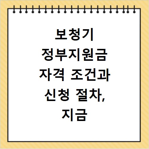 보청기 정부지원금 자격 조건과 신청 절차, 지금 바로 확인하세요