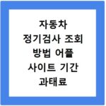 자동차 정기검사 조회 방법 어플 사이트 기간 과태료 2026 총정리